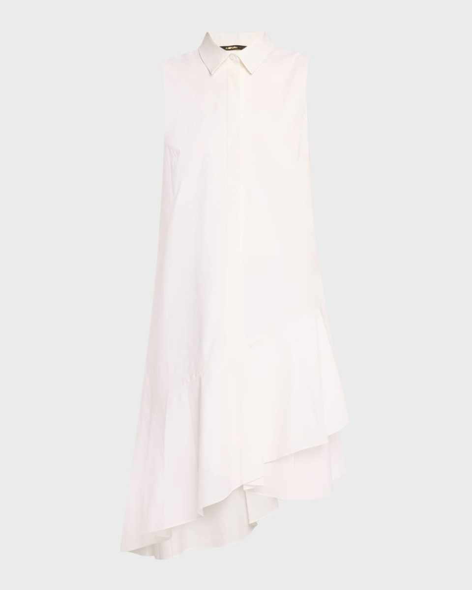 Monique High-Low Ruffle Midi Shirtdress